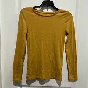 A New Day Mustard Long Sleeve Shirt, Sz XS